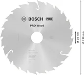 Пильный диск Bosch PRO Wood 190 мм T24 для циркулярной пилы по дереву.
