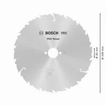 Пильный диск Bosch PRO для циркулярной пилы по дереву диаметром 230 мм обеспечивает чистый срез древесины.