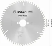 Пильный диск для циркулярной пилы Bosch PRO по дереву 190 мм, материал T60.