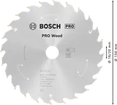 Пильный диск для аккумуляторной циркулярной пилы Bosch PRO Wood 150 мм T24.