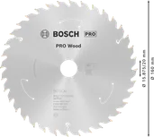 Пильный диск для аккумуляторной циркулярной пилы Bosch PRO Wood 160 мм.
