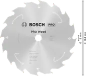 Пильный диск для аккумуляторной циркулярной пилы Bosch PRO Wood 184x16 мм.