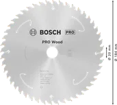 Пильный диск для аккумуляторной циркулярной пилы Bosch PRO Wood, диаметр 184 мм.