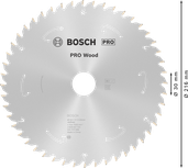 Пильный диск для аккумуляторной циркулярной пилы Bosch PRO Wood 216 мм.
