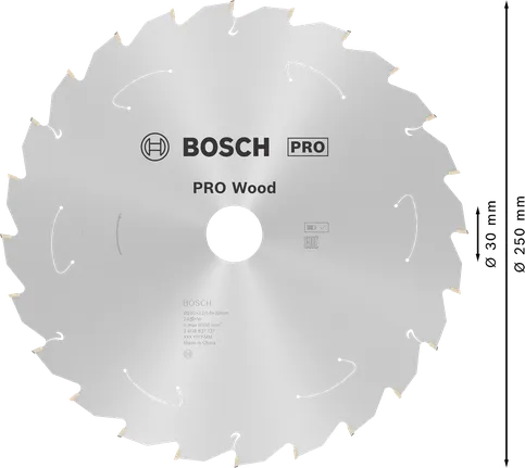 Пильный диск Bosch PRO Wood 250 мм для аккумуляторных пил.