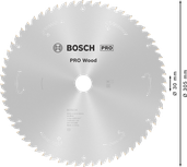 Пильный диск для аккумуляторной циркулярной пилы Bosch PRO Wood 305 мм.