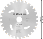Пильный диск Bosch PRO Steel для аккумуляторной циркулярной пилы, 140 мм.