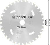 Пильный диск Bosch PRO Steel для аккумуляторной циркулярной пилы, диаметр 173 мм.