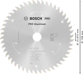 Пильный диск Bosch PRO из алюминия для аккумуляторной циркулярной пилы, 136 мм.