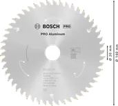 Пильный диск Bosch PRO из алюминия для аккумуляторной циркулярной пилы, 140 мм.
