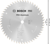 Пильный диск Bosch PRO из алюминия для беспроводной циркулярной пилы, 150 мм.