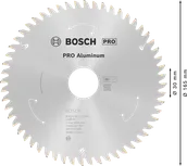 Аккумуляторная циркулярная пила Bosch PRO из алюминия диаметром 165 мм.