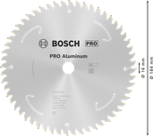 Пильный диск Bosch PRO из алюминия, 184 x 16 мм.