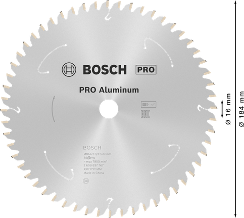 Пильный диск Bosch PRO из алюминия для аккумуляторных пил.