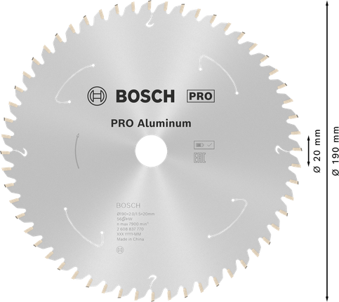 Аккумуляторная циркулярная пила Bosch PRO из алюминия, 190 мм.