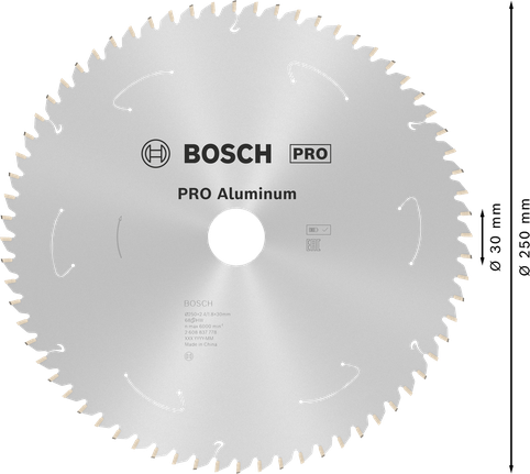 Аккумуляторная циркулярная пила Bosch PRO из алюминия, диаметр 250 мм.