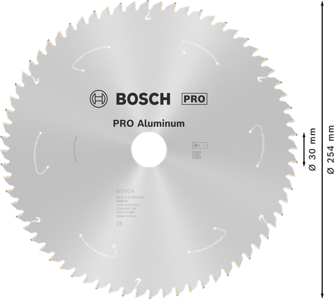 Пильный диск Bosch PRO из алюминия для аккумуляторной циркулярной пилы, 254 мм.