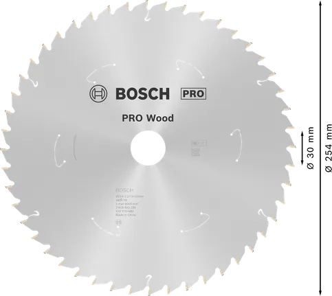 Пильный диск для аккумуляторной циркулярной пилы Bosch PRO Wood 254 мм.