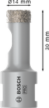 Сухой керамический корончатый резец Bosch PRO 14x30 мм.