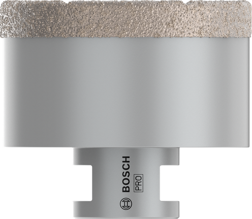 Сухой корончатый сверло Bosch PRO Ceramic диаметром 70 мм для сверления отверстий под плитку.
