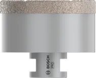 Сухой корончатый резак для керамической плитки Bosch PRO диаметром 75 мм.