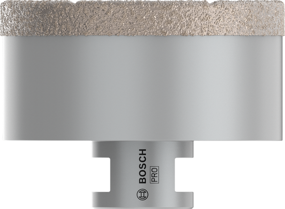 Сухой корончатый сверло Bosch PRO Ceramic диаметром 83 мм для сверления отверстий в плитке.
