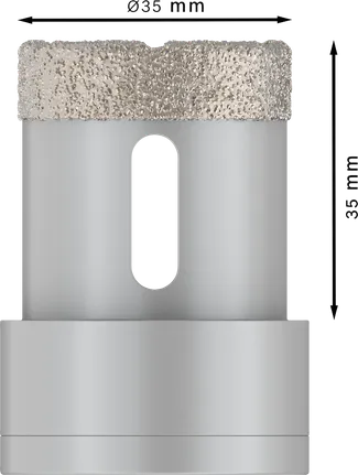 Сухой керамический корончатый резак Bosch PRO 35x35 мм X-LOCK.