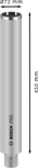 Буровая коронка Bosch PRO для сверления бетона, размер сверла 72x450 мм, для влажной обработки.
