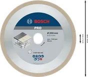 Алмазный диск Bosch PRO Ceramic 200 мм для резки плитки.