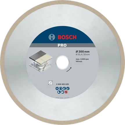 Алмазный диск Bosch PRO Ceramic для резки плитки, 300 мм.