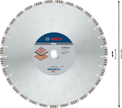 Алмазный диск Bosch PRO Stone 450 мм для резки камня.