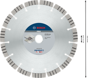 Алмазный диск по бетону Bosch PRO 230 мм для резки.