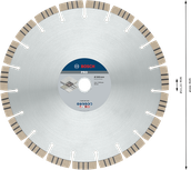 Алмазный диск Bosch PRO Concrete 300 мм для резки бетона.