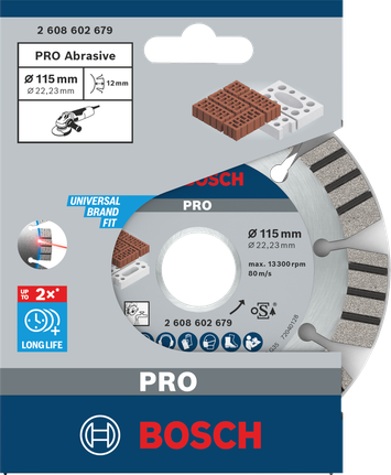 Абразивный алмазный диск Bosch PRO 115×22,23 мм.