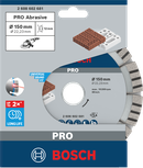 Абразивный алмазный диск Bosch PRO 150×22,23 мм.