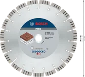 Абразивный алмазный диск Bosch PRO 300 мм для резки кирпича.