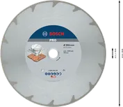 Алмазный диск Bosch PRO Marble 300 мм для резки камня.