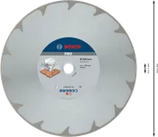 Алмазный диск Bosch PRO Marble 350 мм для резки камня.