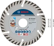 Алмазный диск Bosch PRO Multi Material 115 мм.