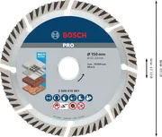 Алмазный диск Bosch PRO Multi Material 150 мм.