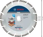 Алмазный диск Bosch PRO Multi Material, 230 мм.