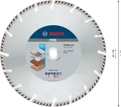 Алмазный диск Bosch PRO Multi Material, диаметр 300 мм.