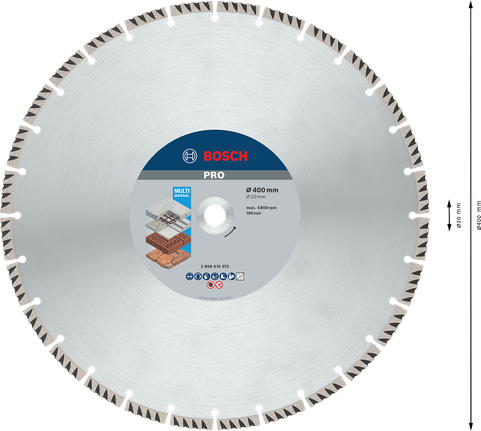 Алмазный диск Bosch PRO Multi Material, диаметр 400 мм.