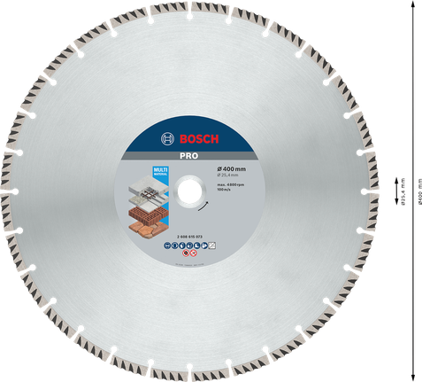 Алмазный диск Bosch PRO Multi Material 400 мм.