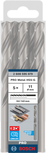 Набор сверл Bosch PRO Metal HSS-G 11 мм, 5 штук.