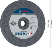 Шлифовальный круг Bosch PRO для металла, 150 x 20 x 20 мм.