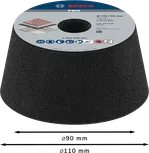 Конический шлифовальный круг Bosch PRO Stone для шлифовки каменных поверхностей.