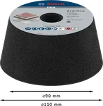 Шлифовальный круг Bosch PRO Stone Conical Cup Wheel G30.