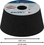 Шлифовальный круг Bosch PRO Stone конической формы, диаметр 90-110 мм.
