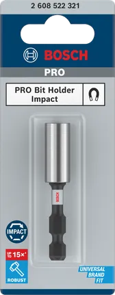 Ударный шуруповерт Bosch PRO Standard с держателем бит 60 мм для шестигранного хвостовика 1/4 дюйма.